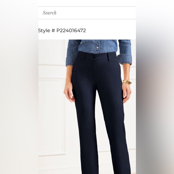 Talbots Pants - NWOT TALBOTS SIZE 10 THE PERFECT CHINO NAVY BLUE FRONT AND BACK POCKETS